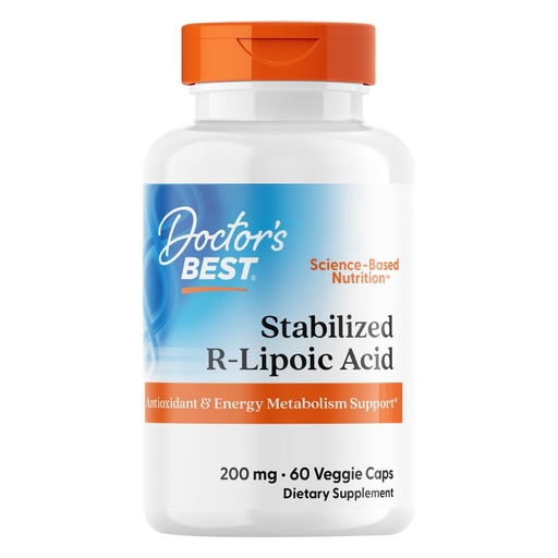 [BRSRGCTROYPQ4HL2] Doctor's BEST Stabilized R-Lipoic Acid Supplement 200 mg, 60 Veg Caps