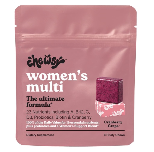 [BRSW2CYPCQFR4332] Chewsy - Women's Multivitamin Chews - Immune and Energy Support, Vitamins C, B12, A, D, E, Folic Acid, Probiotics, Biotin - 6-Day Supply