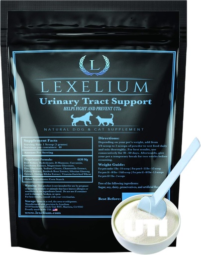 [BRSWGHYDCUJW2CDZ] Organic Urinary Tract Infection UTI Support for Dogs and Cats - Fortified with Cranberry, D Mannose, and Curcumin - Optimizes Kidney & Bladder Function - Can Prevent Kidney/Bladder Stones - 200 G