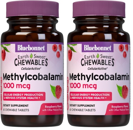 [BRSREAARO4HAECIY] BlueBonnet Nutrition EarthSweet Methylcobalamin 1 1000 mcg | Vegan, Gluten-Free
