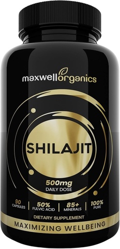 [BRSREFT5DMJWADQ2] Shilajit Capsules 500mg – Himalayan Shilajit Extract with 50% Fulvic Acid & 85+ Trace Minerals – Supports Energy & Nutrient Absorption – 100% Pure Supplement – 90 Capsules