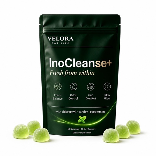 [BRSRY2T6OUCG2CI3] Chlorophyll Gummies, Inocleanse+ | Fresh Breath & Body, Deodorizing Supplement, Contains Chlorophyll, Parsley, and Peppermint Extracts, 60 Vegan Gummies