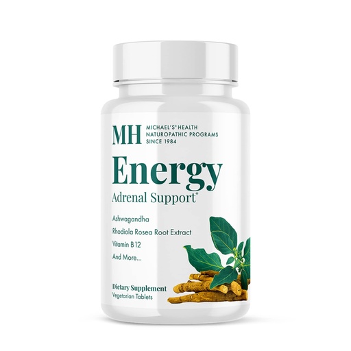[BRSWIYYGBUIQOCL4] Michael's Health Naturopathic Programs Energy Adrenal Support - 60 Vegetarian Tablets - Nutrients for Adrenal Support - Kosher - 20 Servings