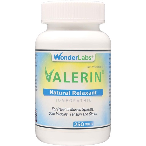 [BRSWIYQIBMNQG3LY] Wonder Laboratories Valerian Natural Relaxant for Tension Relief, Stress Relief, Leg Cramp Relief and Other Muscle Cramps Magnesium, Passion Flower, & Valerian Root Muscle Relaxant - (250ct)