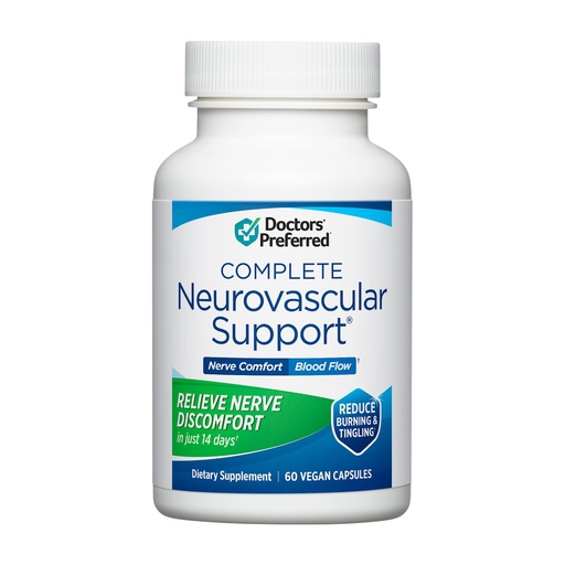 [BRSRY2YLAEAQ22DX] DOCTORS' PREFERRED Complete Neurovascular Support Nerve Relief, 60 Capsules | Alpha Lipoic Acid | Supports Nerve Function, Healthy Blood Vessels and Healthy Circulation