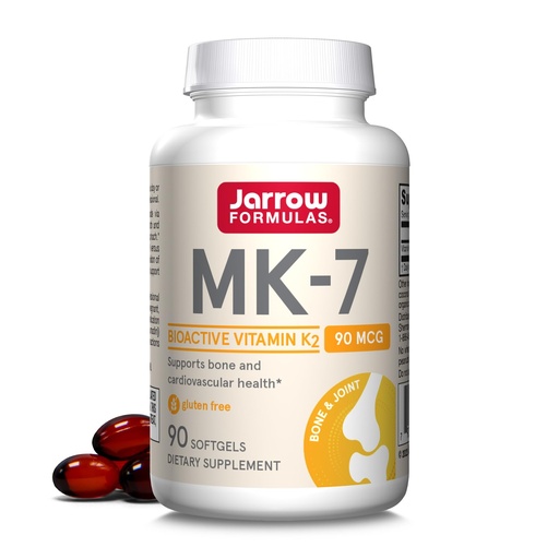 [BRSWK234AZ4QA2QZ] Jarrow MK-7 90 mcg, Bioactive Form of Vitamin K2, 90 Softgels | For Bone & Cardiovascular Health, Vitamin K2 MK-7 Dietary Supplement, Bone Health Support, Gluten-Free, 90 Servings