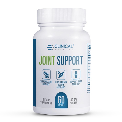 [BRSREALRDICRUET7] Clinical Effects Joint Support - Advanced Joint Health Supplement with Boswellie, MSM, GLucosamine, Turmeric and More - 60 Capsules - Max Absorption - Made in The USA