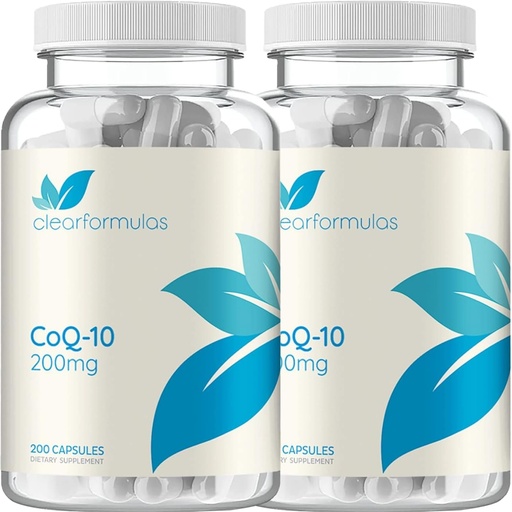 [BRSW2FQ3A4FGACAZ] Quick Absorption CoQ10 200mg - Coenzyme Q10 200mg Potent Antioxidant for Heart Energy and Aging Support - High Stability CoQ10 Ubiquinone Capsules - Made in a cGMP US Lab (400 Servings)