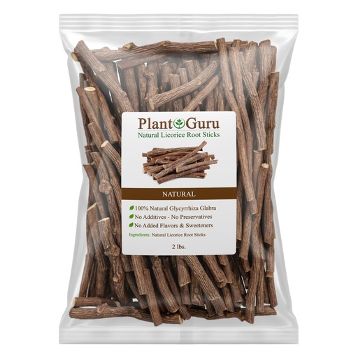 [BRSRYY3YCJ7ROC3A] Licorice Root Chew Sticks (Mulethi) 2 lbs. Bulk - Glycyrrhiza Glabra - Yashimadhu Dried Whole Natural Root from Turkey - Premium Herbal Botanical