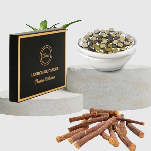 [BRSRYZ33CINWOEI4] BIORR Licorice Root Wellness Bundle – Natural Licorice Root Chew Sticks (10 pcs) & Cut & Sifted Licorice Root Tea – Caffeine Free Herbal Tea Collection