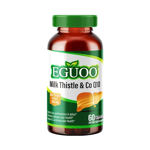 [BRSRGH3QDJ6GOD34] Milk Thistle & CoQ10 Dietary Supplement, 60 Capsules