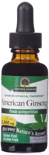 [BRSWIYQAO4FGMGAZ] Nature's Answer Alcohol-Free Ginseng American Root, 1-Fluid Ounce
