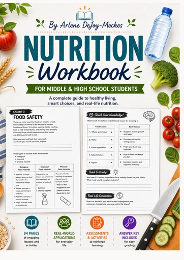 [BRSRYZQKCANRQAYZ] Nutrition Workbook for Teens: Healthy Eating, Food Groups, Nutrients, Meal Planning, Consumer Choices, Activities, Assessments & Answer Key