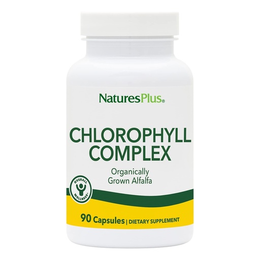 [BRSWIYTYO4GWMCLY] NaturesPlus Chlorophyll Complex - 90 Capsules - 600 mg of Organic Alfalfa - Superfood Supplement & Antioxidant - Immune System Support, Boost Energy - Gluten Free - 45 Servings
