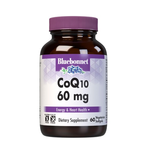 [BRSWIYY3BZ7B23DM] BlueBonnet CoQ-10 Vegetarian Softgels, 60 mg, 60 Count | Vegetarian
