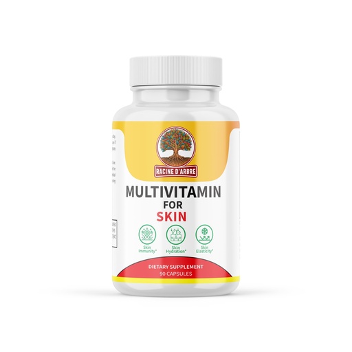 [BRSREHADAQCR6FDB] Racine D’ARBRE Multivitamin Skin Supplement – Hyaluronic Acid, Vitamin C, Selenium, Biotin, Zinc & Proline – Collagen, Hydration & Beauty Support – 90 Capsules