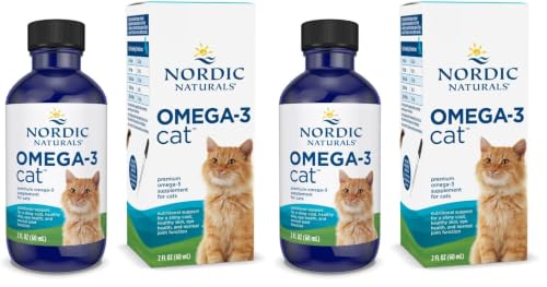 [BRSRY2QHPMMBQ3TF] Nordic Naturals Omega-3 Cat, Unflavored - 2 oz - 304 mg Omega-3 Per One mL - Fish Oil for Cats with EPA & DHA - Promotes Heart, Skin, Coat, & Immune Health - Non-GMO (Pack of 2)