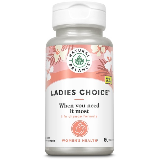 [BRSWIYT3PMDR2D36] Natural Balance Ladies Choice Menopause Support | Hormone Balance Formula with PhytoEstrogens | 60 VegCaps