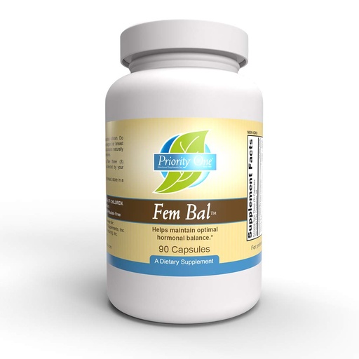 [BRSREZYQBAMWEHLB] Priority One Vitamins Fem-Bal 90 Capsules - Hormone Balance Support for Women*