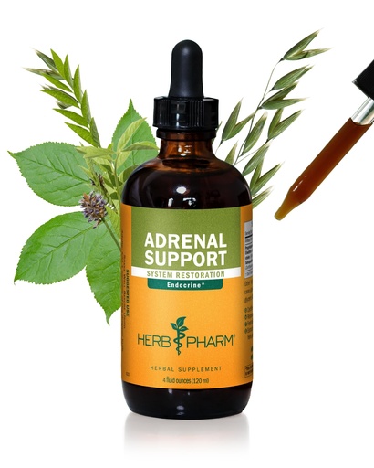 [BRSWIYYLOAIRAE3G] Herb Pharm Adrenal Support Liquid Herbal Formula with Eleuthero and Licorice Liquid Extracts - 4 Ounce