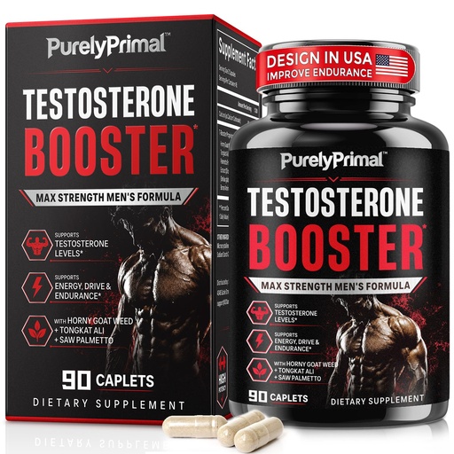 [BRSRY2QNDIMWM33F] Testosterone Booster for Men, Male Hormone Support Capsules with Natural Ingredients, Energy, Strength & Stamina Support Supplement for Men, Daily Performance & Workout Support