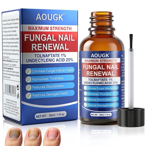 [BRSRY2YQBMCAAF3L] Toenail Fungus Treatment Extra Strength: Maximum OTC with 25% Undecylenic Acid Nail Repair for Damaged Nail, Thick, Yellow, and Discolored Toenails, for Fungus Relief, 30ML
