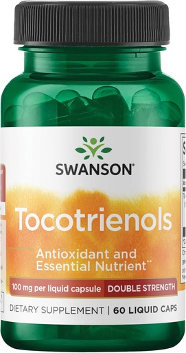 [BRSWIZQTA55R6D3M] Swanson Double Strength Tocotrienols - Antioxidáns - (60 folyékony kapszula, 100mg darabonként)