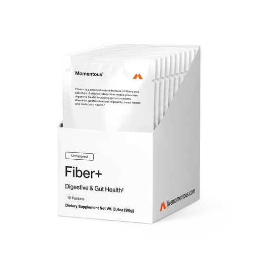 [BRSRGCAOBZYWY233] Momentous Fiber+, Psyllium Husk Powder, Multi-Source Blend, Unflavored | Supports Digestion, Nutrient Absorption, & Gut Health, NSF Certified for Sport, Non-GMO & Gluten-Free (10 Servings)