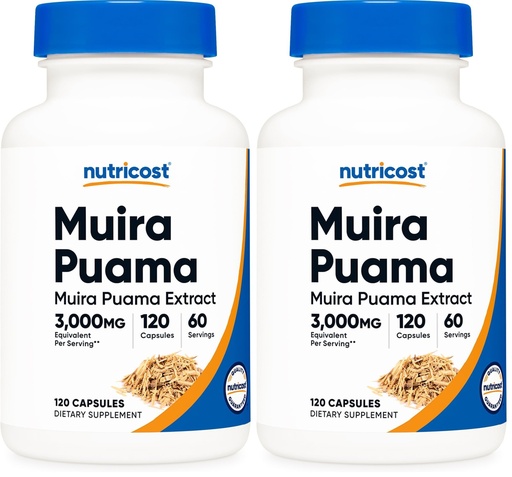 [BRSRYEDYOYNAOFL5] Nutricost Muira Puama Extract 120 Capsules for 60 Servings Per Bottle (Pack of 2)