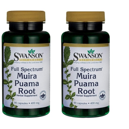 [BRSWGFAYB4PRMALD] Swanson Muira Puama Root Sexual Health Virility Libido Boost Support Men's Women's Supplement 400 mg 90 Capsules (2 Pack)