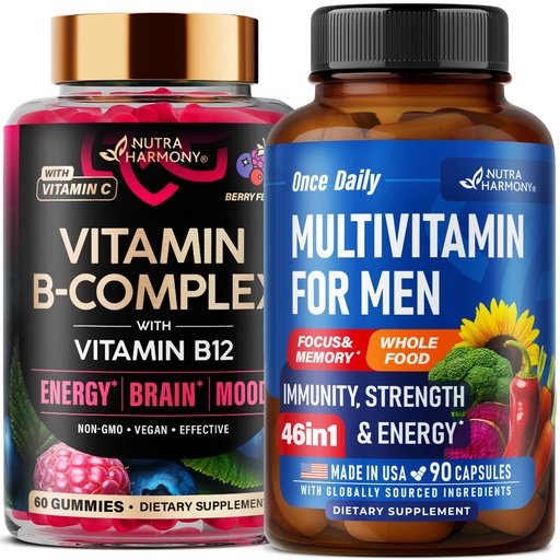 [BRSREFQYCJ6WYADF] NUTRAHARMONY Vitamin B-Complex Gummies & Multivitamins for Men