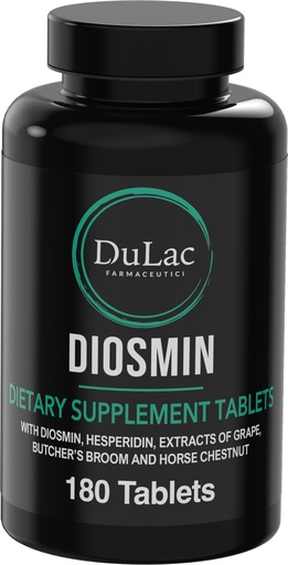 [BRSRAZQTBAFB6DQ2] DULÀC FARMACEUTICI 1982 Dulac - Diosmin Hesperidin 1000mg Dietary Supplement 180 Tablets, Enriched with Horse Chestnut Extract and Butchers Broom