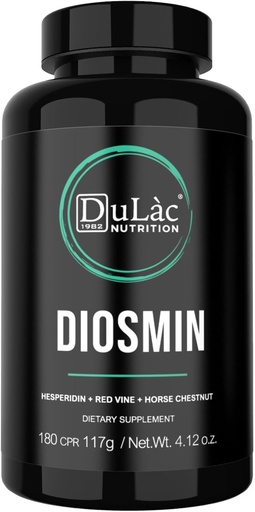 [BRSRAZQTBAFB6DQ2] Dulàc - Diosmin Hesperidin 1000mg Dietary Supplement 180 Tablets, Enriched with Horse Chestnut Extract and Butchers Broom