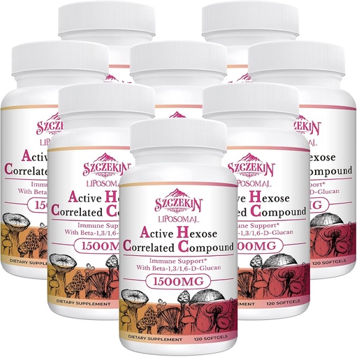 [BRSRMGQTB4IGECDK] 1.500mg Liposomal Active Hexose Correlated Supplement,960 Soft Gels Beta-Glucans with Natural Mushroom Extract, Immune System, Liver Function, Maintain T-Cell & Killer Cell Activity