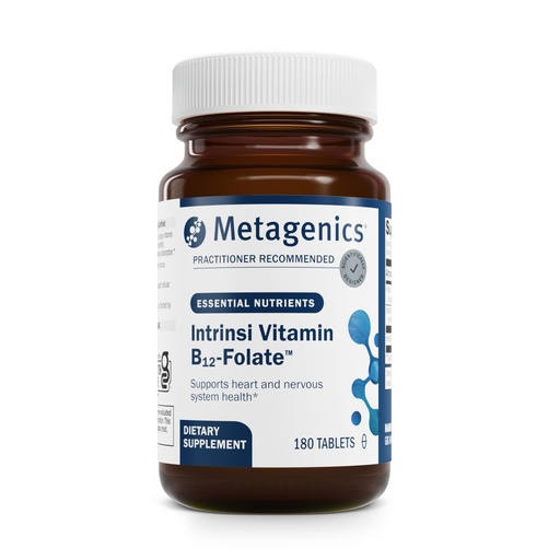 [BRSWIYQDBZYACFAV] Metagenics Intrinsi Vitamin B12-Folate - with Methylcobalamin, L-5-MTHF & Intrinsic Factor - Supports Energy Metabolism, Nervous System & Heart Health - Non-GMO & Gluten-Free - 180 Tablets