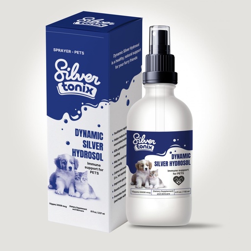 [BRSRGGACB4AQAGYZ] Dynamic Silver Hydrosol Fine Mist Spray for Pets – Bio-Active Silver Hydrosol Mist – Oral & Topical Use for Dogs & Cats – Daily Immune Support + Skin & Hygiene Care (4 Fl Oz)