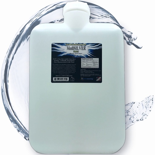 [BRSWYED4OIFA2E3Z] True Free Ionic Colloidal Silver Dietary Supplement - 5 U.S. Gallons in Opaque BPA -Free Plastic Carboy