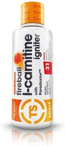 [BRSWKHAOCYEB233I] Top Secret Nutrition Fireball Liquid L-Carnitine with Paradoxine | Stim Free | Weight Management, Energy, & Exercise Performance | 16 Ounces, 21 Servings (Cherry)