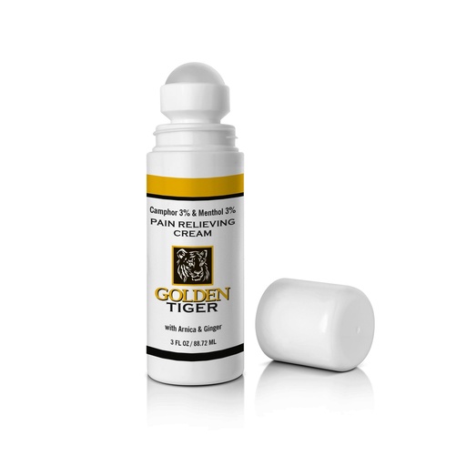 [BRSWIYL6BIIAGC3I] Golden Tiger Natural Pain Relief Cream 3oz Roll-on