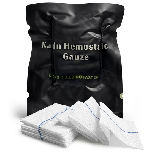 [BRSRGHYCCIDRACYV] Kaolin Hemostatic Combat Gauze 3 x 12.5 ft Flexible Z Fold Wound Packing Gauze for Stop the Bleed Trauma Kits First Aid Emergency Medical Supplies 1-Pack