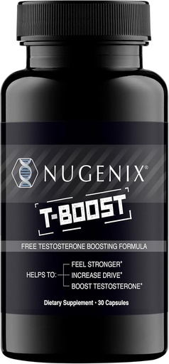 [BRSROBTQOR5AKHLA] Nugenix T Boost - Suplemento de Booster de Testosterona Libre para Hombres, 30 Cuenta