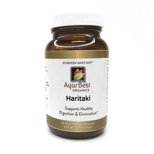 [BRSRAHYLBAHB423P] Haritaki Herbal Supplements 500mg Capsules, USDA Organic, Kosher - 90 Count