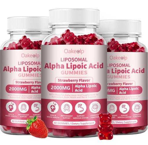[BRSRGAYNBUPA4GTJ] 3 Pack Liposomal Alpha Lipoic Acid Gummies 2000mg Gummies,High Potency ALA Complex Biotin & Benfotiamine for Antioxidant, Brain Health and Nerve* Support,Liposomal Enhance 98% Absorption