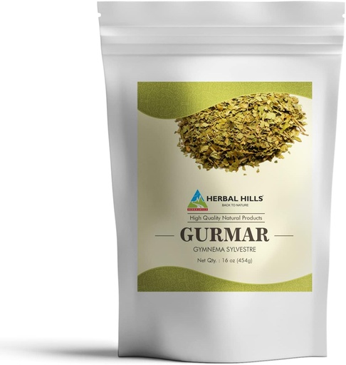 [BRSWYGIOAFYRMG3P] HERBAL HILLS Gurmar Powder (Gymnema sylvestre/Natural Gudmar Leaf/Leaves Powder) | 16 Oz (454 GMS) | Help to Maintain Normal Glucose Levels