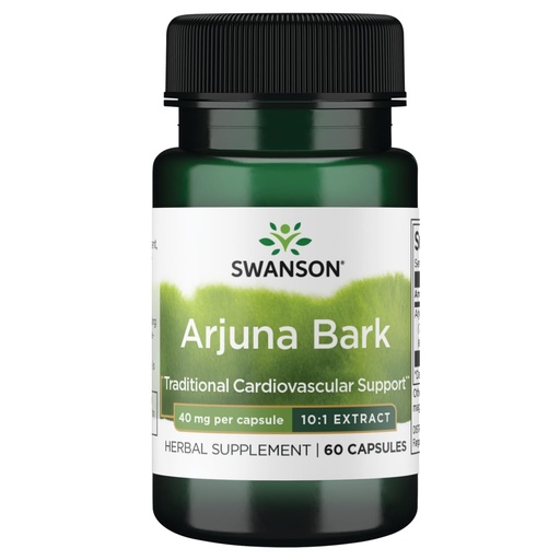 [BRSWIYINO5YBWGDA] Swanson Full Spectrum Arjuna Bark 10:1 40 mg, 60 Capsules | A Traditional Ayurvedic Herb for Heart Health with Antioxidant Activity Comparable to Vitamin E, a Standardized Extract