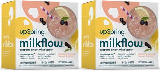 [BRSROCD5AEPGYFA6] UpSprring Milkflow Immune Support Allaitement Supplément Boissons Mix Fenugreek-Free, Moringa.
