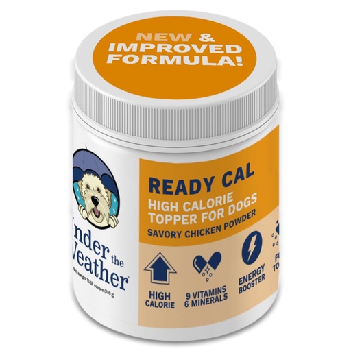 [BRSRABA7OUBA4GTP] Under the Weather Ready Cal Powder for Dogs, High-Calorie Weight Gainer & Appetite Stimulant, Dog Energy Booster Veterinarian-Approved Pet Supplement with Vitamins & Minerals, Chicken Flavor |10.58 oz
