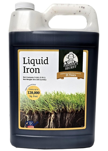[BRSRGFAZOQPBAFI6] Farmer’s Secret Liquid Iron for Lawns and Gardens - Chelated Liquid Iron Supplement - for use on All Types of Grass, Plants and Trees (128oz)