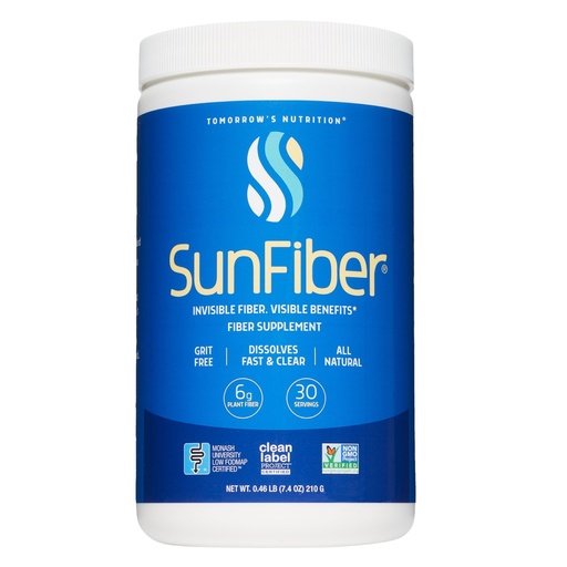[BRSWIFIQBMPB4C3M] Tomorrow's Nutrition Sunfiber Prebiotic Fiber, Unflavored 30 Servings | Low FODMAP dietary supplement with gluten free formula for gut health support and daily digestive comfort support