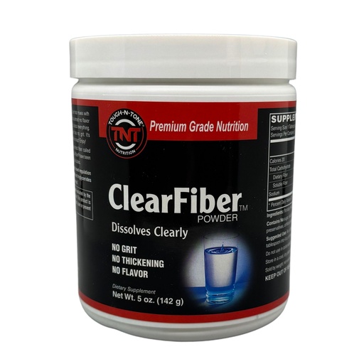 [BRSW2HT2CJ5AYHQ3] TOUGH-N-TONE ClearFiber Powder – Soluble Fiber with SunFiber® PHGG – Tasteless, Odorless, Non-Thickening – Supports Digestive & Heart Health – Prebiotic